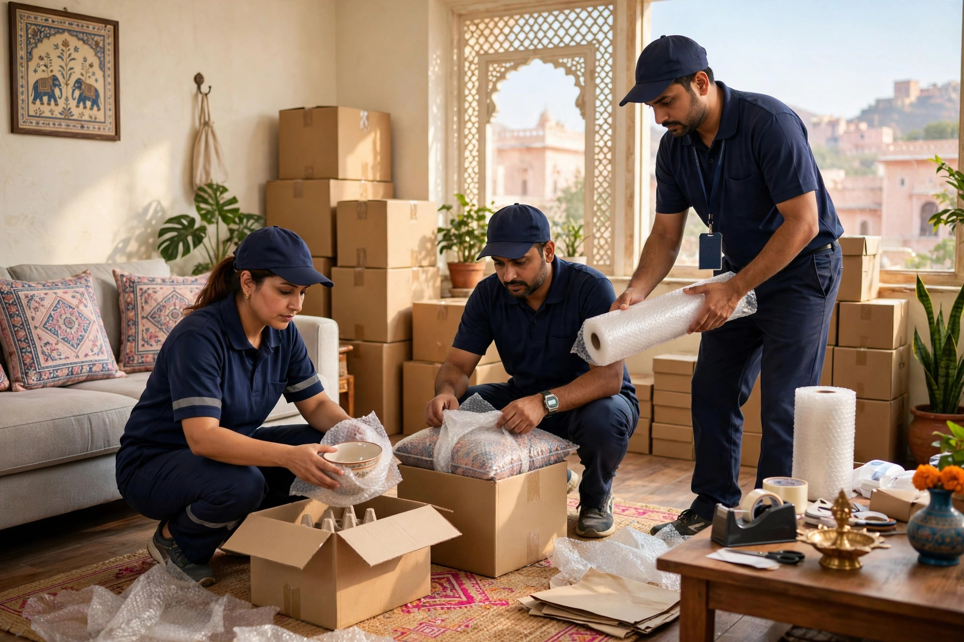 Packers and movers team packing in Jaipur — moving guides blog